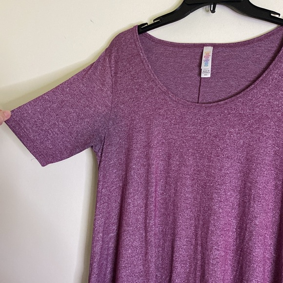 Lularoe Heathered Purple Top XXS - Picture 3 of 4